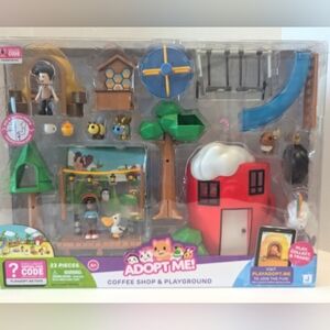 Adopt Me! Coffee Shop & Playground Large Playset 23 PCs Roblox